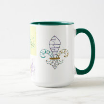 Mug Artistic Design Fleur de Lis Carnaval de la No