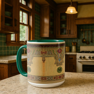Mug Arts & Artisanat, Artiste ou Rose de style Mission
