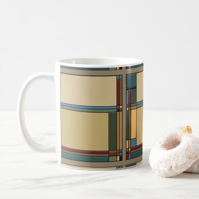 Mug Arts & Métiers audacieux Motif de bungalows géomét (Avec donut)