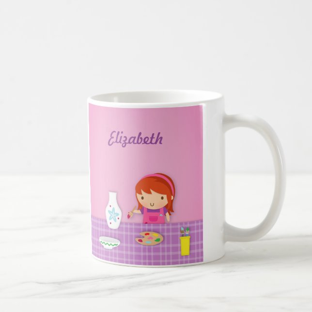 Mug Arts mignons de peinture de poterie d'enfants pour (Droite)