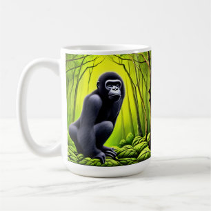 Mug Artsy Abstrait Jungle Gorilla