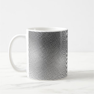 Mug Artsy, Motif Moiré noir et blanc