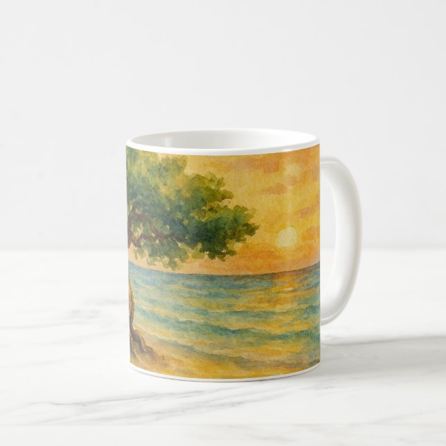 Mug Aruba Eagle Beach Divi Tree Heure Dorée (Devant droit)