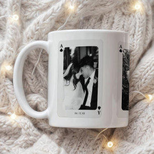 Mug As moderne de Pique 3 Photos de Couple Personnalis