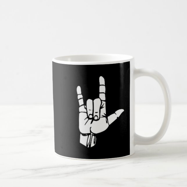 Mug Asl I Love You Gift American Sign Language Tee Pre (Droite)