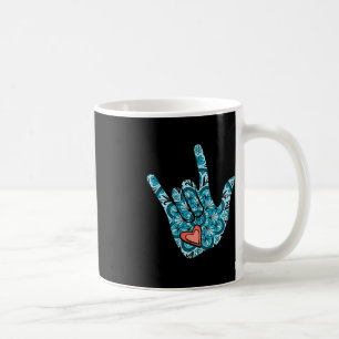 Mug ASL Langue des signes Je t'aime Gésture Coeur Sour