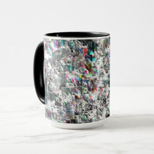 Mug Aspect coloré semblable à des découpes de DVD carr