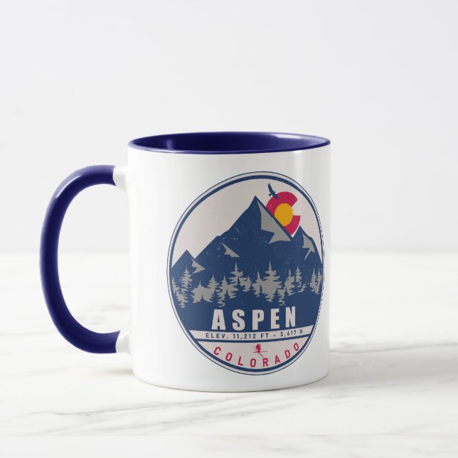 Mug Aspen Colorado Retro Sunset Souvenirs 80s (Gauche)