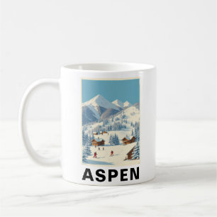 Mug Aspen Skiing, Vintage voyage du Colorado