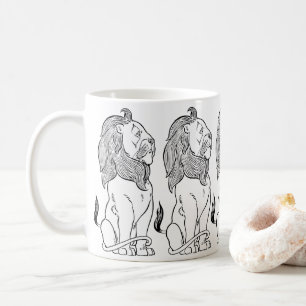 Mug Assistant vintage d'Oz, Lion courageux