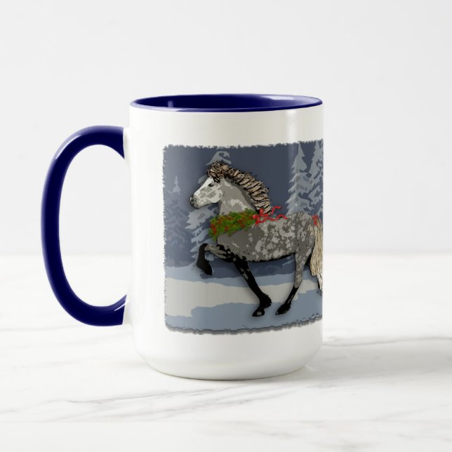 Mug Astrid le cheval islandais pour les fêtes (Gauche)