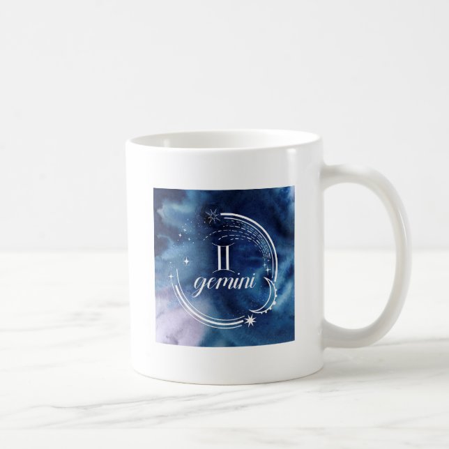 Mug Astrologie aquarelle - Gemini (Droite)