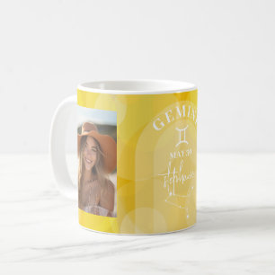 Mug Astrologie Gemini Zodiac Sign Photo Personnalisée 