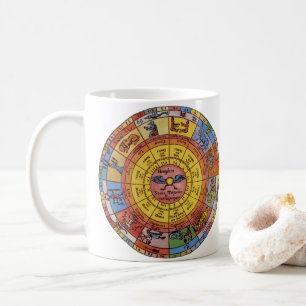 Mug Astrologie vintage, Roue de Zodiac céleste antique