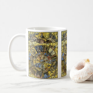 Mug Astrologie vintage, Roue Zodiaque Renaissance, 155