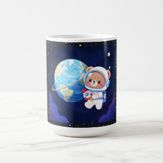 Mug Astronaut Bear Orbiting Earth