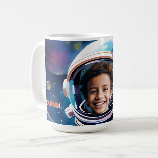 Mug Astronaut Deep Space Sky Planets Photo Gift  (Devant gauche)