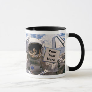 Mug Astronaute de la NASA tenant un panneau - Ajouter