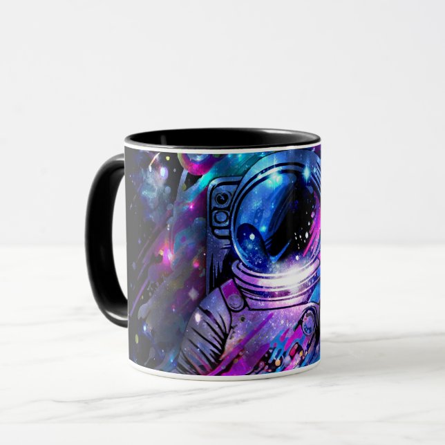 Mug Astronaute de l'espace étoilé couleur (Devant gauche)