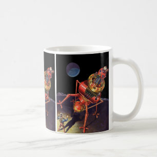 Mug Astronaute de science-fiction vintage avec robot a