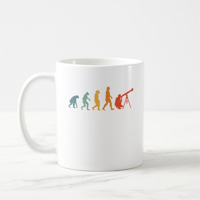 Mug Astronomie Évolution Télescope Rétro Astrophysique (Gauche)