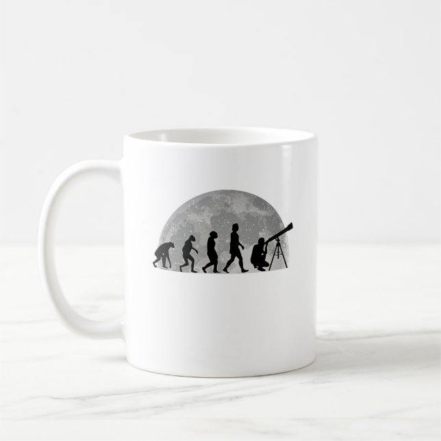 Mug Astronomie Lune Évolution Télescope Astrophysique (Gauche)