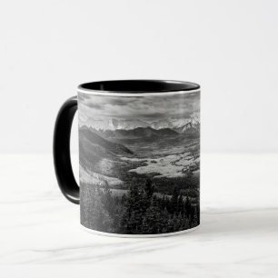 Mug Athabasca Lookout, Monochrome Scenery Photography