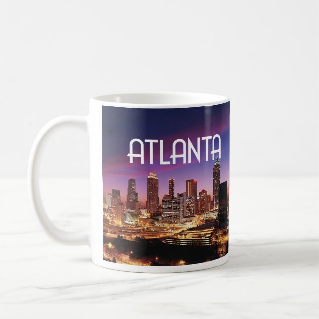 Mug Atlanta, Géorgie City skyline la nuit (Gauche)