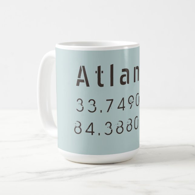 Mug Atlanta Latitude & Longitude (Devant gauche)