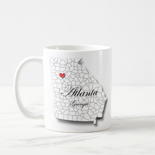 Mug Atlanta Mug, Atlanta Georgia Mug, Love Atlanta, Ga (Gauche)