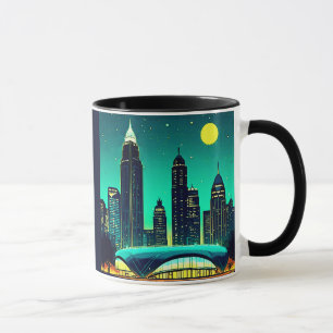 Mug Atlanta Skyline sous un ciel étoilé