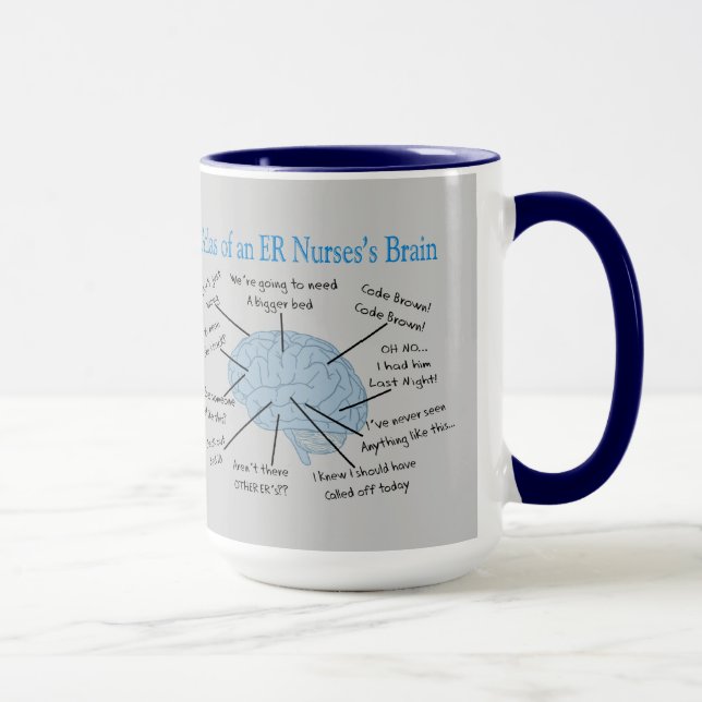Mug Atlas du cerveau d'une infirmière  (Droite)