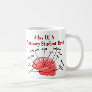Mug Atlas d'un cerveau d'étudiant de pharmacie