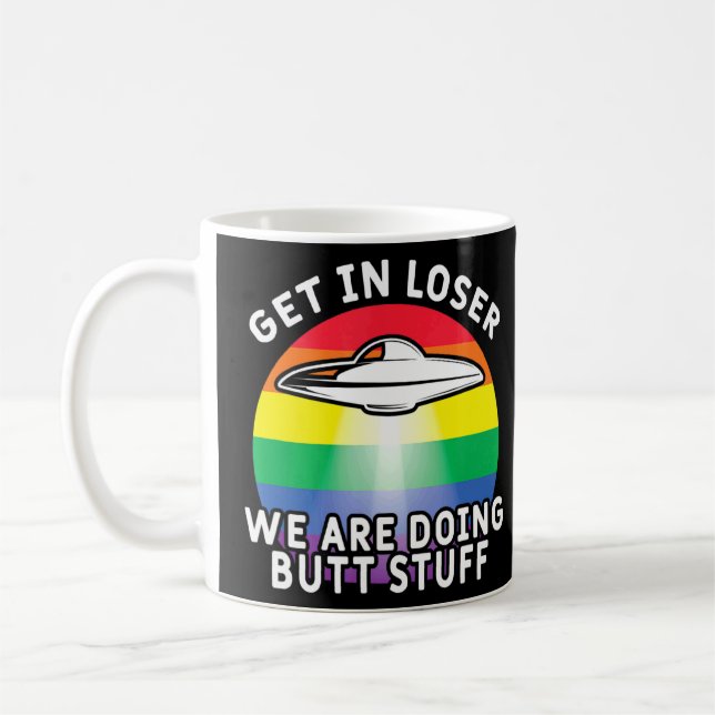 Mug Atteindre Loser Faisait Butt Stuff Rainbow Flag G (Gauche)