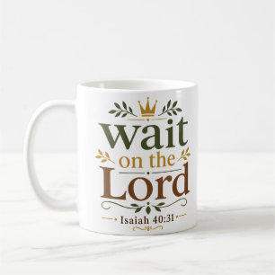 Mug Attendez le Seigneur, dévotion matinale chrétienne