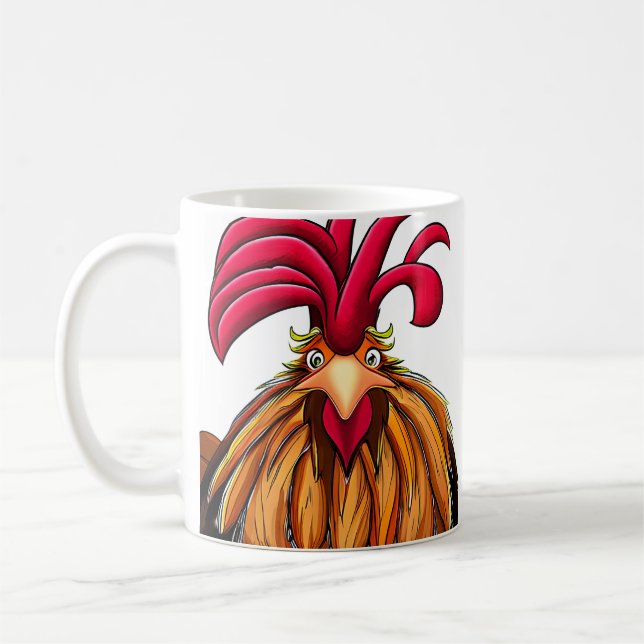 Mug Attends, jusqu'à ce que j'aie mon café | Drôle (Gauche)