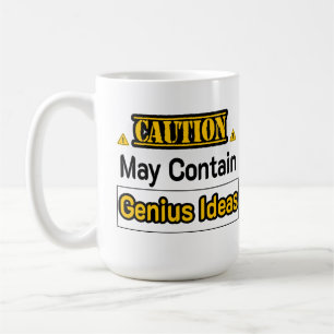 Mug Attention Idées géniales amusantes Office Cadeau