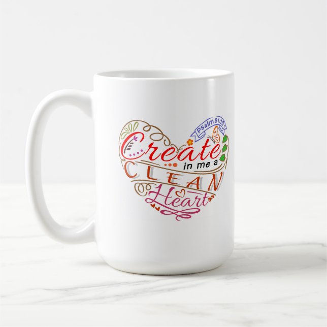 Mug au psaume 51:10 (Gauche)