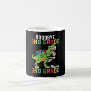 Mug Au revoir 2e année Bonjour 3e année T Rex Dinosaur