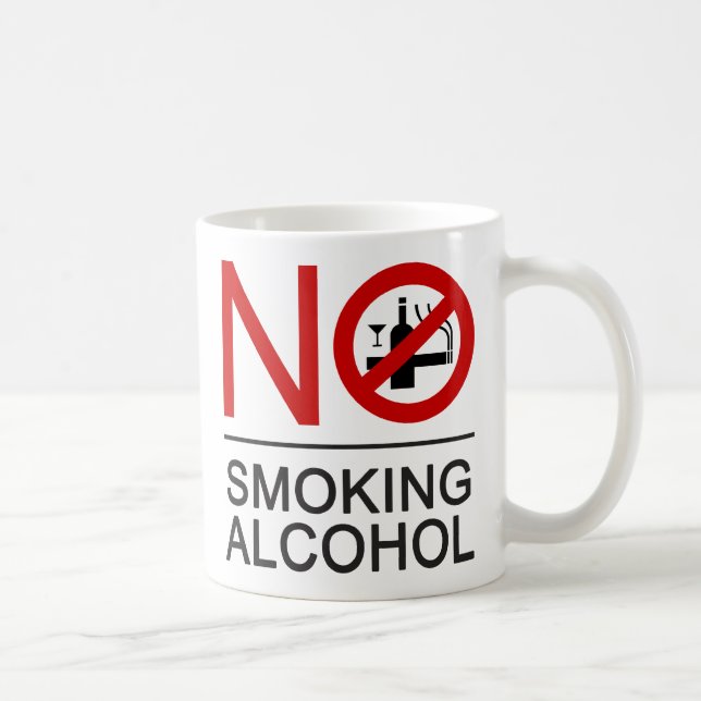 Mug AUCUN Fumeur ⚠ THÉ ⚠ (Droite)