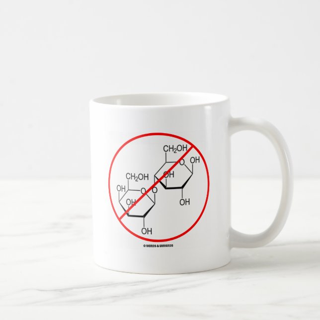 Mug Aucun lactose (intolérance au lactose) (Droite)