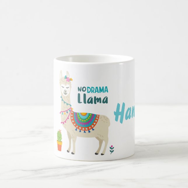 Mug Aucun lama Personnalised de drame (Centre)