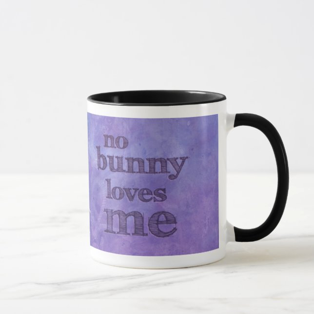 Mug Aucun lapin ne m'aime - lapin triste mignon (Droite)