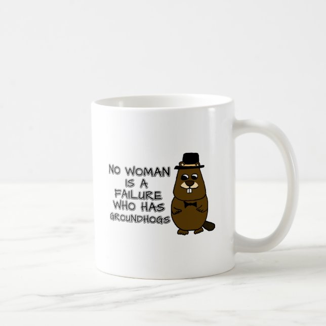 Mug Aucune femme n'est un échec qui a des marmottes (Droite)