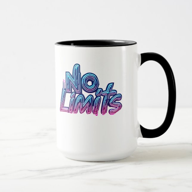 Mug Aucune limite | Cyberpunk Streetwear Design numéri (Droite)