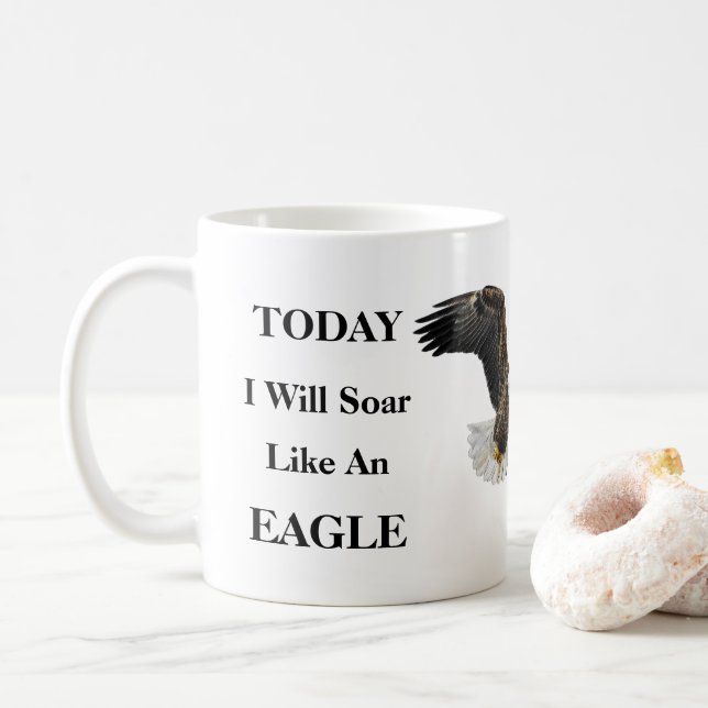 Mug Aujourd'Hui Je Vais Tourner Comme Un Aigle.... (Avec donut)