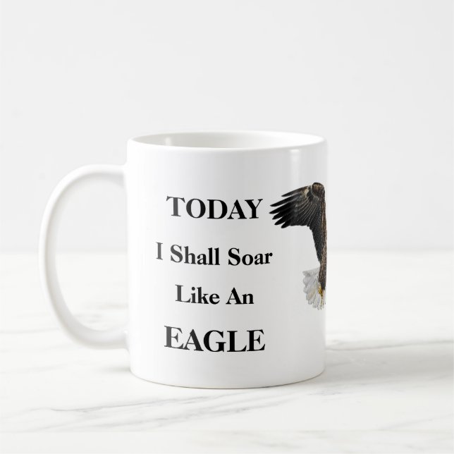 Mug Aujourd'Hui Je Vais Tourner Comme Un Aigle....JE V (Gauche)