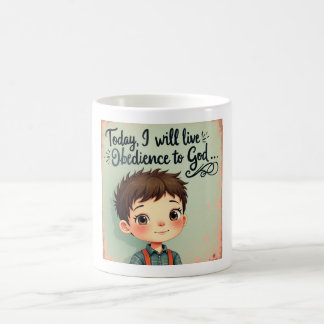 Mug Aujourd'hui, je vivrai obéissance à Dieu