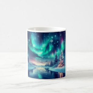 Mug aurora borealis/Noël/hiver