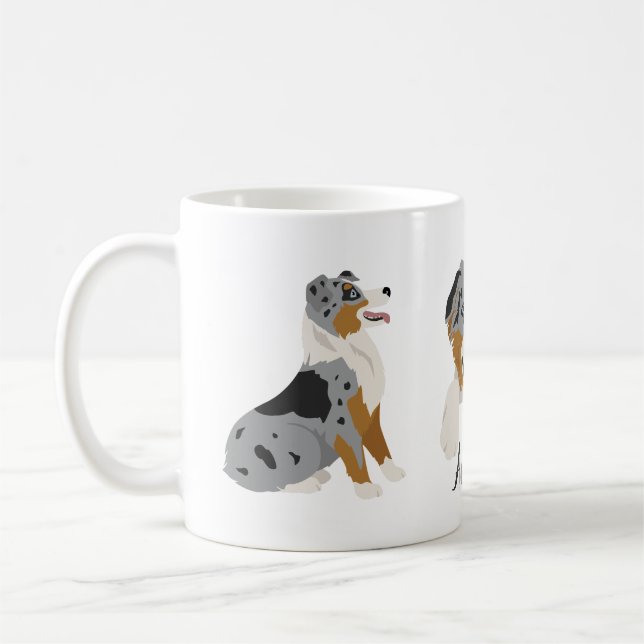 Mug Aussie. Berger australien (Gauche)